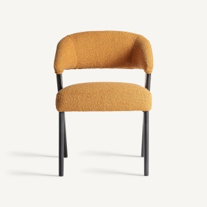 SCAUN ELEGANT VENEY, DIN LEMN DE STEJAR SI TEXTIL MUSTAR, DESIGN CONTEMPORAN, VICAL HOME - Img 2