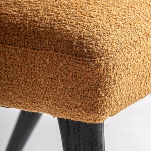 SCAUN ELEGANT VENEY, DIN LEMN DE STEJAR SI TEXTIL MUSTAR, DESIGN CONTEMPORAN, VICAL HOME - Img 5