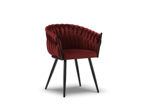 SCAUN EXCLUSIVIST SHIRLEY ROSU INCHIS, TAPITERIE DIN CATIFEA SI NEGRU, STIL MODERN, ARTIM GROUP SELECTION