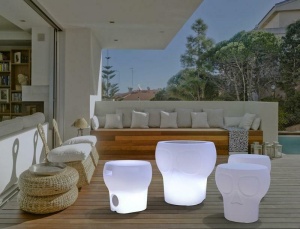 SCAUN EXTERIOR ILUMINAT CALVIN SOLAR STIL MODERN B2