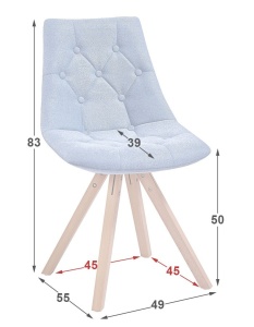 SCAUN KING GRI DESCHIS/NATURAL - DESIGN SCANDINAV - Img 2