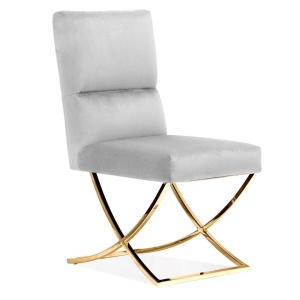 SCAUN LIVING MARCUS, ARGINTIU/AURIU, STIL MODERN, ATR