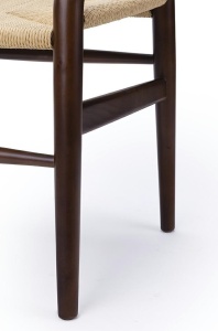 SCAUN MARO INCHIS WISHBONE DIN LEMN CU FIBRE NATURALE STIL MODERN - Img 8