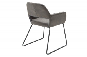 SCAUN MUSTANG GRI ANTIC STIL RETRO VINTAGE - Img 4