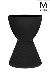 SCAUN NEGRU, CONFECTIONAT DIN POLIPROPILENA, TAMBURO, STIL MODERN