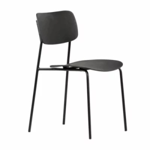 SCAUN PENTRU CAFENEA/RESTAURANT, NEGRU, DIN PLASTIC DUR SI METAL, ARTIM GROUP SELECTION
