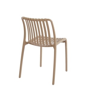 SCAUN PENTRU EXTERIOR/INTERIOR STRIPS, BEJ, DIN POLIPROPILENA, STIL MODERN MINIMALIST - Img 5