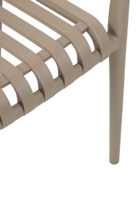 SCAUN PENTRU EXTERIOR/INTERIOR STRIPS, BEJ, DIN POLIPROPILENA, STIL MODERN MINIMALIST - Img 4