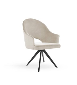 SCAUN PIVOTANT GODA TWIST, BEJ/NEGRU, STIL MODERN