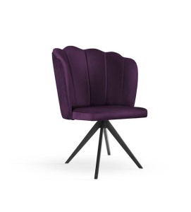 SCAUN PIVOTANT HILTON TWIST, MOV/NEGRU, STIL MODERN