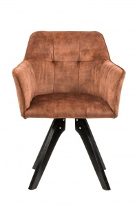 SCAUN PIVOTANT, LOFT 61X81 CM, COD 40258, DIN CATIFEA CUPRU SI CADRUL DE LEMN - Img 2