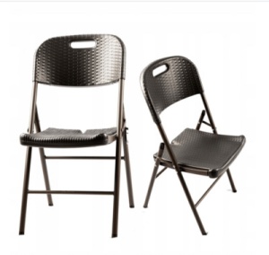 SCAUN PLIABIL PENTRU CATERING/TERASA NEGRU RATTAN