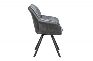 SCAUN, ROTATIV 180 GRADE, LOUNGER, GRI, COD 39301, STIL INDUSTRIAL - Img 3