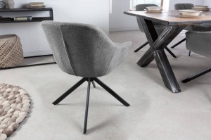 SCAUN ROTATIV, PAPILLON, GRI INCHIS, COD 41588, STIL RETRO - Img 4