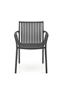 SCAUN TERASA K492, NEGRU, DIN POLIPROPILENA , STIL MODERN, SUPRAPOZABIL - Img 5