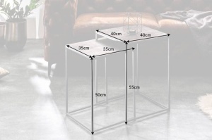 SET 2 MASUTE DE CAFEA, ELEMENTS NEGRU/ARGINTIU, COD 40387, DIN METAL, DESIGN INDUSTRIAL - Img 7