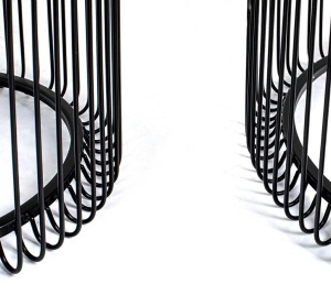 SET 2 MASUTE DE CAFEA WIRE 44 CM, CONFECTIONATE DIN STICLA, FONTA SI METAL, STIL MODERN - Img 4