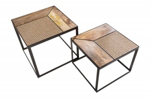 SET 2 MASUTE DESIGN RETRO, VIENNA LOUNGE, DIN LEMN MASIV SI METAL, COD 40134 REALIZAT MANUAL - Img 8