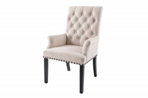 SET 2 SCAUNE DINING, CASTLE DELUXE, DIN LEMN SI MATERIAL DE CULOARE BEJ, DESIGN BAROC, ARTIM GROUP SELECTION - Img 2