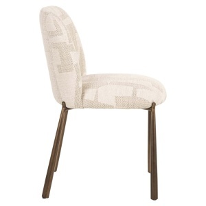 SET 2 SCAUNE DINING LANA, REALIZAT DIN METAL, LEMN DE FAG SI TEXTIL, CULOARE BEJ, DESIGN DEOSEBIT, RICHMOND INTERIORS - Img 4