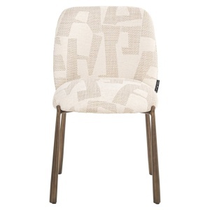 SET 2 SCAUNE DINING LANA, REALIZAT DIN METAL, LEMN DE FAG SI TEXTIL, CULOARE BEJ, DESIGN DEOSEBIT, RICHMOND INTERIORS - Img 6