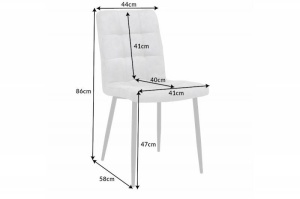 SET 2 SCAUNE, DINING, MODENA, COD 40690, GRI ANTICHIZAT, DESIGN MODERN - Img 7