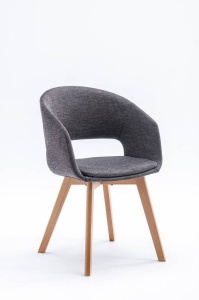 SET 2 SCAUNE, NATURAL/GRI, NORDIC STAR, COD 38503, DESIGN SCANDINAV