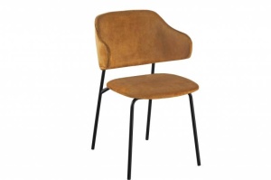 SET 2 SCAUNE, TRACY , DIN CATIFEA GALBEN/MUSTAR SI PICIOARE NEGRE, COD 43153, DESIGN INDUSTRIAL - Img 2