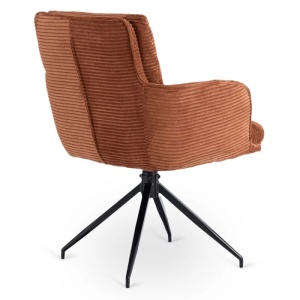 SET 4 SCAUNE ROTATIVE, ARTIM MEBLE, REALIZAT DIN MATERIAL CATIFEA RAIAT CARAMIZIU SI METAL, STIL MODERN - Img 9