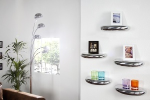 SET 6 RAFTURI ARGINTIU TEAR 20405 DIN ALUMINIU DESIGN MODERN