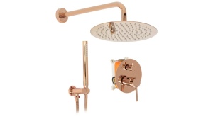 SET DE DUS INCASTRAT REA LUNGO + BOX, AURIU ROSE, DIN ALAMA, CALITATE SUPERIOARA