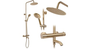 SET DE DUS REA LUNGO CU TERMOSTAT, AURIU PERIAT, DIN ALAMA, CALITATE SUPERIOARA