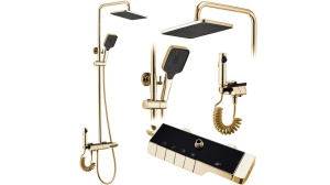 SET DE DUS REA ROB CU TERMOSTAT, AURIU, DIN ALAMA, CALITATE SUPERIOARA