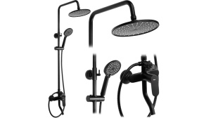 SET DE DUS REA SALTON, NEGRU MAT, DIN ALAMA, CALITATE SUPERIOARA