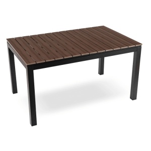 SET MOBILIER DE GRADINA/TERASA,ARGOS 160-260CM, ARTIM MEBLE, MASA SI 8 FOTOLII, DIN TEHNORATAN SI COMPOZIT, CULOARE NUC/NEGRU - Img 4