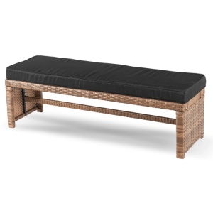 SET MOBILIER DE GRADINA/TERASA, LIMPIO, ARTIM MEBLE, DIN TEHNORATAN, TEXTIL SI STICLA, CULOARE MARO/NEGRU - Img 5