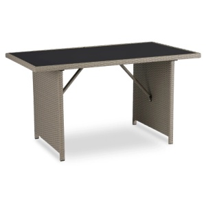 SET MOBILIER DE LUAT MASA, GRADINA/TERASA, COLORADO, ARTIM MEBLE, DIN METAL, TECHNORATAN SI STICLA, CULOARE BEJ - Img 7