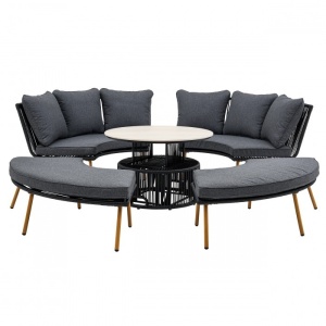 SET MOBILIER DE LUAT MASA SI LOUNGE, ALUMINIU SI POLIRATAN, ARTIM GROUP COLLECTION