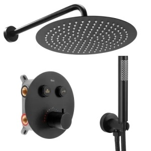 SET PENTRU DUS INCASTRAT REA LUNGO NEGRU MAT + BOX, CALITATE SUPERIOARA