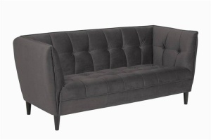 SOFA CONFORTABILA, JONNA GRI, CU TAPITERIE DIN TEXTIL MATLASAT, STIL SCANDINAV B2