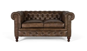 SOFA STIL INDUSTRIAL, 2211, 2 LOCURI, PIELE NATURALA, ARTIM GROUP SELECTION