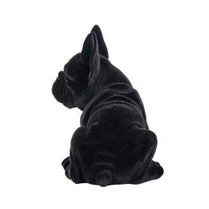 STATUETA DECORATIVA DOG MIRO, NEAGRA, DIN POLIRASINA, STIL MODERN, B2 - Img 2