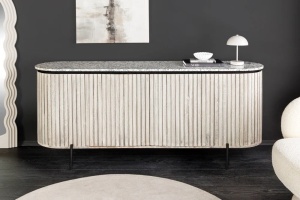STOC !!! COMODA/BUFET LIVING 170CM, ALDON, DIN LEMN MASIV DE MANGO SI MARMURA, ARTIM GROUP SELECTION