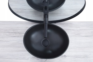 STOC!!!LAVOAR REA SOFIA N, 41CM, NEGRU MAT, MONTAJ PE BLAT, DESIGN DEOSEBIT, CALITATE SUPERIOARA - Img 3