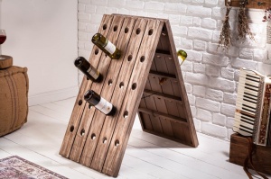 SUPORT STICLE VIN 91CM, BODEGA COD 40417, DIN LEMN MASIV, STIL RETRO - Img 1