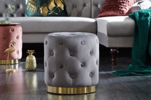 TABURET BAROCK CHESTER GRI INCHIS/AURIU 39242 STIL MODERN