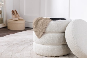 TABURET CU SPATIU DEPOZITARE, VOQUE 50CM, MATERIAL BOUCLE, ARTIM GROUP SELECTION - Img 2