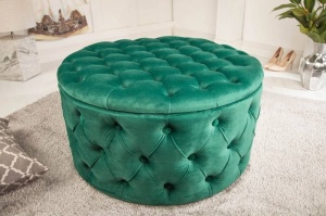 TABURET ROTUND CU SPATIU DEPOZITARE, BAROCK 75CM, COD 40743, DIVERSE NUANTE - Img 2
