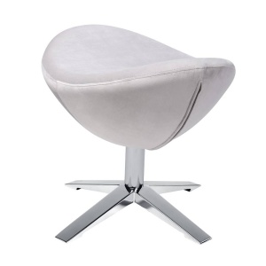 TABURET-SUPORT PENTRU PICIOARE GRI EGG SZEROKI VELVET37, STIL MODERN B2 - Img 1