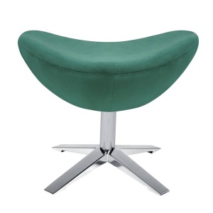 TABURET-SUPORT PENTRU PICIOARE VERDE/CROM EGG SZEROKI VELVET, STIL MODERN B2 - Img 2